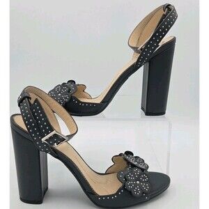 New Circus by Sam Edelman Merle Womens Black Ankle Strap Heeled Sandals Size 9.5